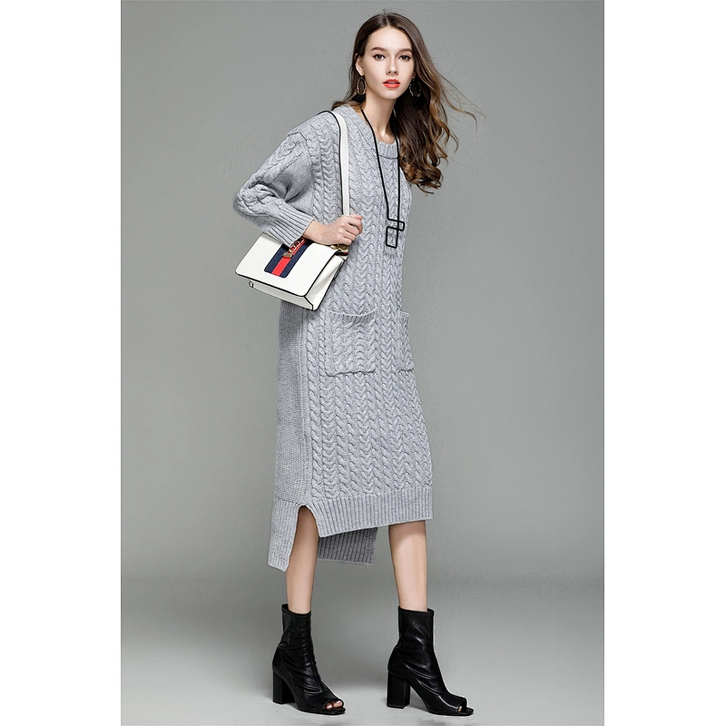 Winter knitwear pullover sweater women fashion casual dress