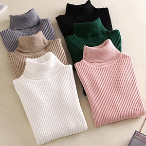 Knitting Sweater Jumper Turtleneck Tops Pullovers Casual Womens Long Sleeve Sweaters