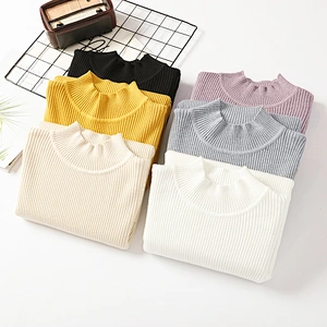 Fashion Women Long Sleeve Clothes Round Neck Women's Girl Knitted Pullover Sweaters