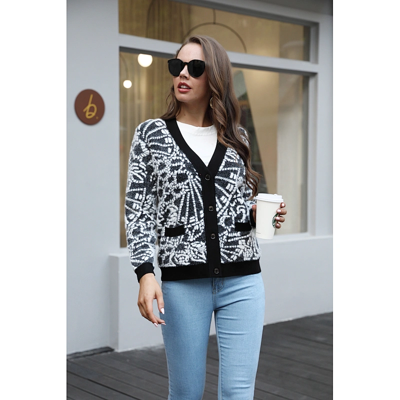 Fall clothing for women casual knit cardigan women knit sweaters in stock ropa mujer