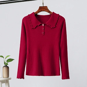 Fresh knit top slim bottoming shirt casual fashion women fall sweaters