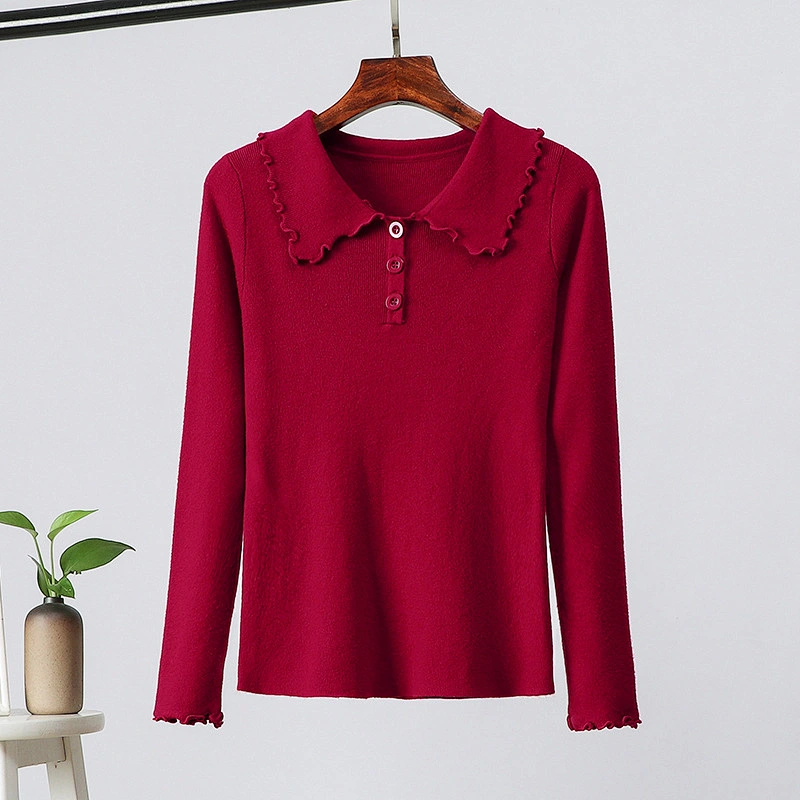 Fresh knit top slim bottoming shirt casual fashion women fall sweaters