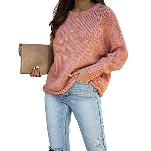 Round neck clothes new fashionable women plus size casual bottoming knitted long sleeve top oversized sweater 2021 sale