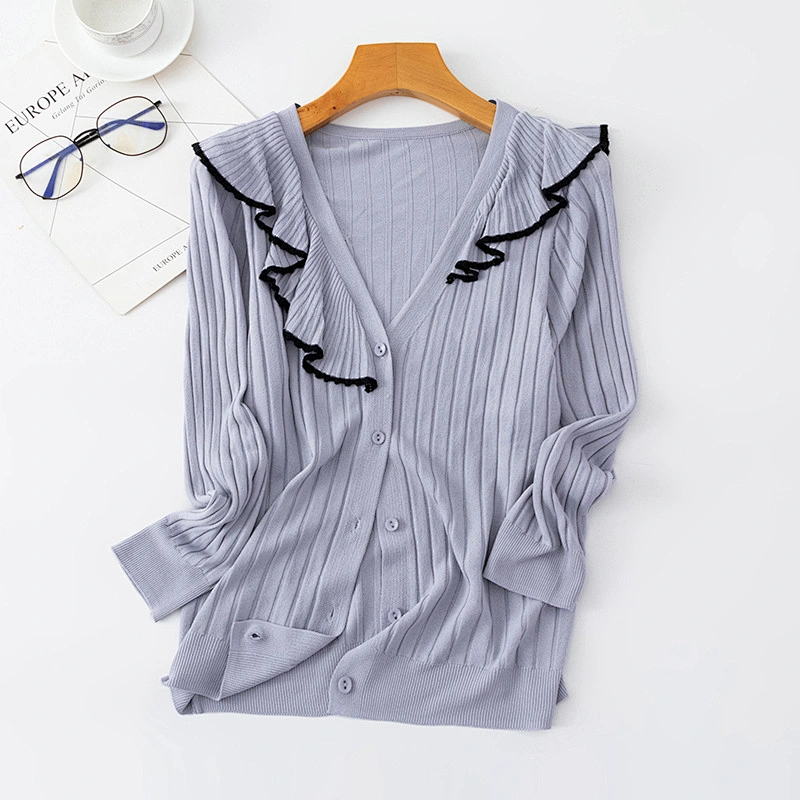 Fashion Women Cardigans for Ladies Knit Thin Casual Cardigan Sweaters