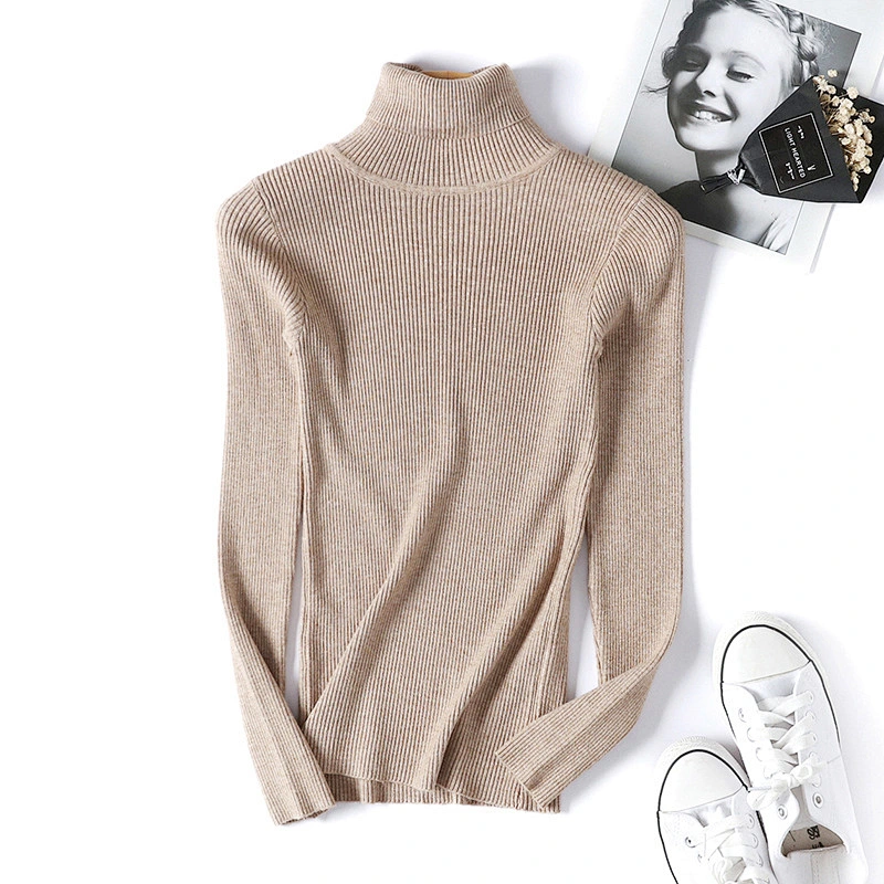 Knitting Sweater Jumper Turtleneck Tops Pullovers Casual Womens Long Sleeve Sweaters