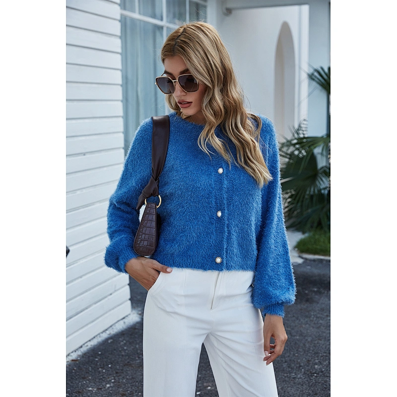 Newprep v-neck coatigan contrast-coloured rib knit plus size sweaters for women