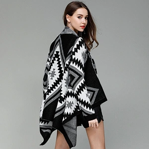 Autumn new women knitwear cardigan irregular mid-length fashion sweaters coat