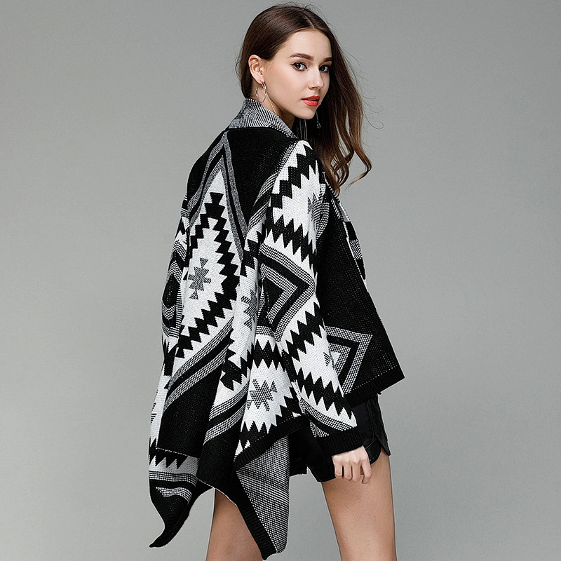 Autumn new women knitwear cardigan irregular mid-length fashion sweaters coat