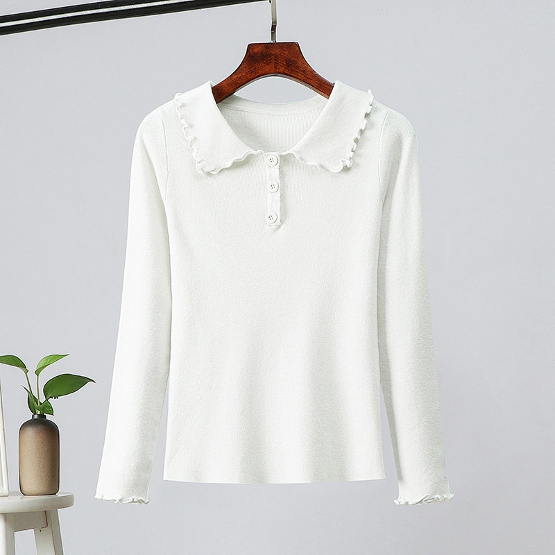 Fresh knit top slim bottoming shirt casual fashion women fall sweaters