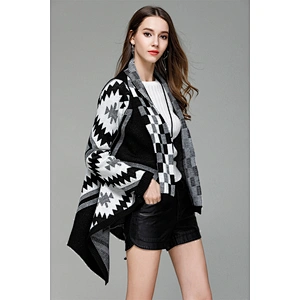 Autumn new women knitwear cardigan irregular mid-length fashion sweaters coat