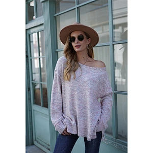 online shopping women casual elegant sweaters long sleeve pure color knit sweater latest plus size appaerl stock ropa de mujer