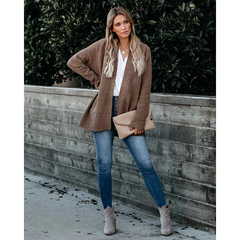 Hot Fashion Jacket Women Casual Clothes Loose Knitted Cardigan Sweater