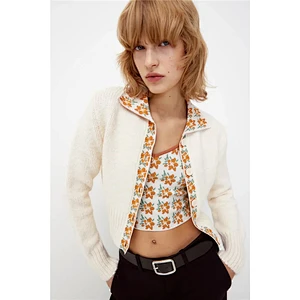 cardigan spring cute sweaters for women Patchwork Cropped printed workout sweaters