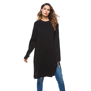 Long sleeve knitwear loose long sweater winter fashion casual dress