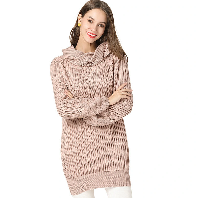 Turtleneck pullover sweater women fashion apparel casual winter knitwear