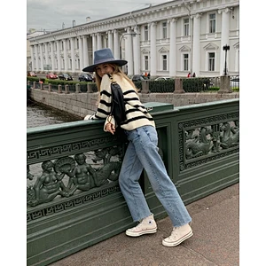 Korean women's fashion vintage shaggy sweater crop tops knit fringe sweater shirt for women