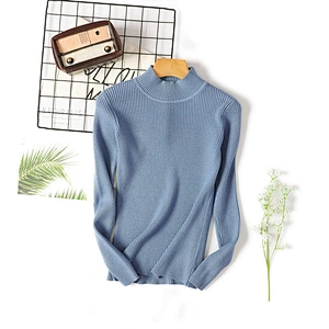 Fashion Women Long Sleeve Clothes Round Neck Women's Girl Knitted Pullover Sweaters