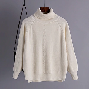 Wholesale Long Sleeve Knitwear Jumper Slim Fit Turtleneck Sweaters Women