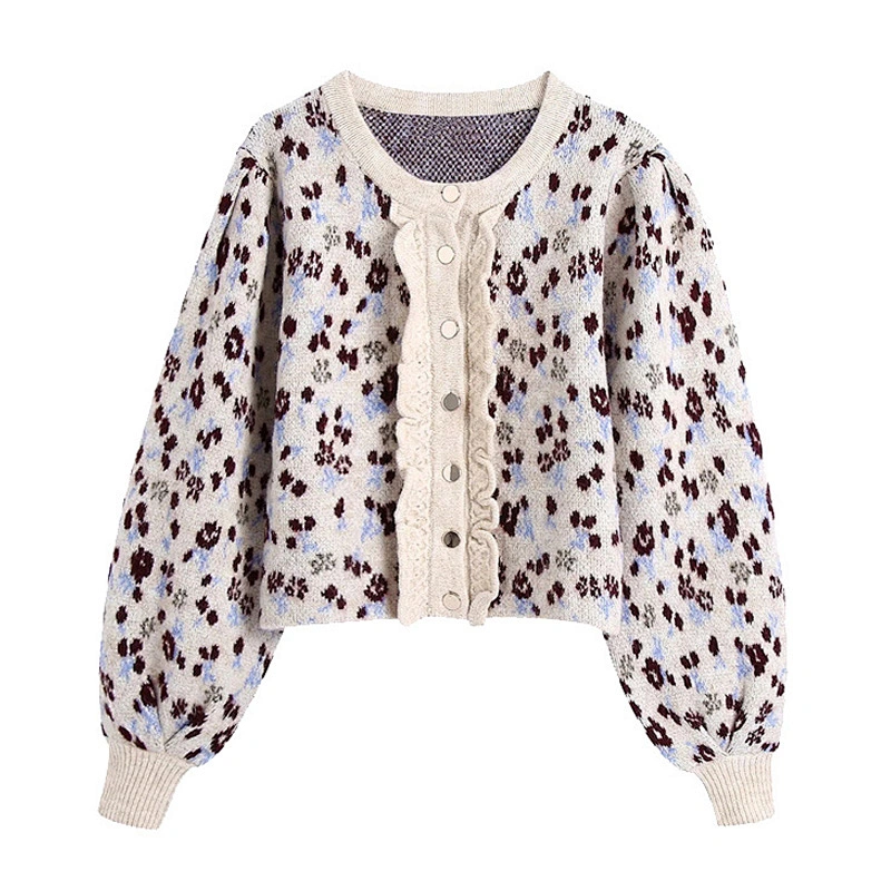 Jacquard Cropped Knitted womens crop Cardigan Sweater luxury gg wrap women sweaters