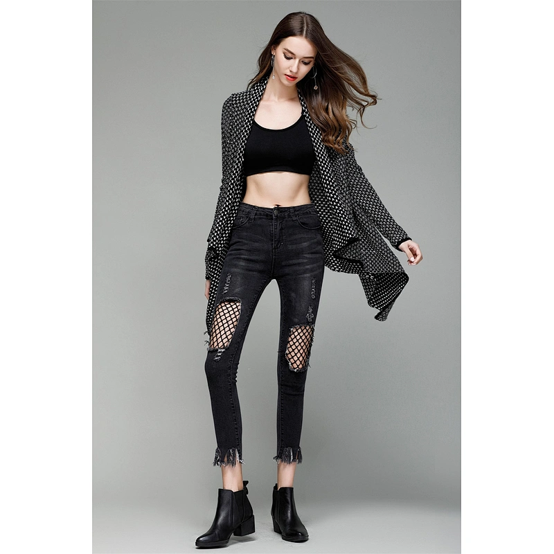 Women's 100% cotton mid-length knitwear cardigan casual fashion sweaters