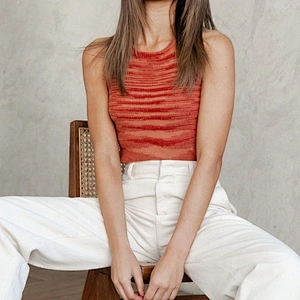 2021 New arrival  Sexy Cooling Knit Summer clothing Ladies crop top Bodycon knitwear sweater vest
