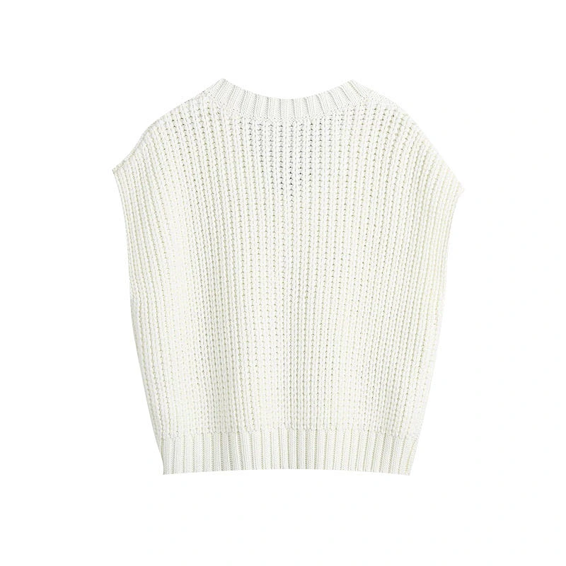 Cable knit women vest sweater women luxury casual Sleeveless Oversized sweater vest
