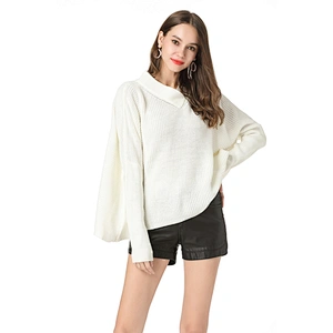 V-neck pullover knitwear plus size apparel women fashion loose sweater