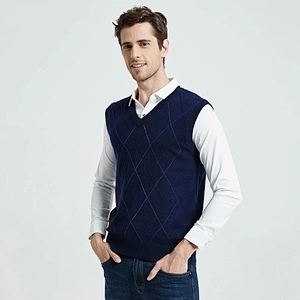 Casual Angola V Neck Sleeveless men sweater vest Men Clothes Autumn Winter Knitted men Cashmere Wool Vest Sweater
