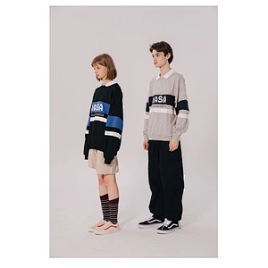 Autumn clothing women vintage polo pullover hoodie no pocket custom men grey pullover color block hoodie