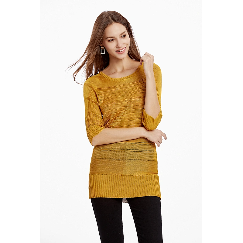 Bat sleeve knitwear solid color pullover apparel short sleeve t-shirt sweater