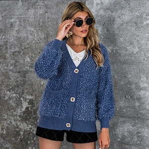 winter lazy style knitwear cardigan women loose plus size casual sweaters