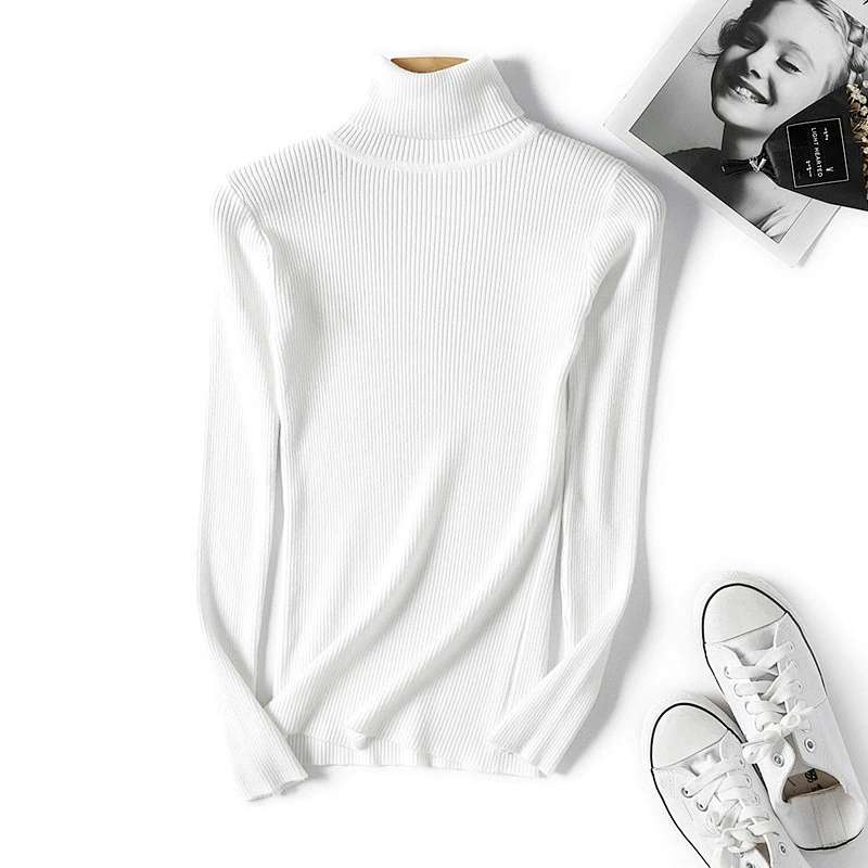 Knitting Sweater Jumper Turtleneck Tops Pullovers Casual Womens Long Sleeve Sweaters