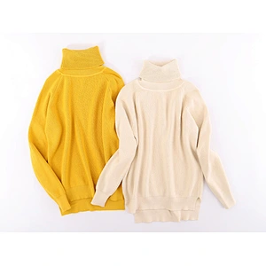 Fall clothing for women pullover knit sweater top for ladies Turtleneck black sweater women