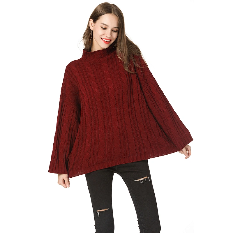 Women pullover knitwear fashion winter apparel clothing ladies casual sweater