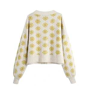 cashmere fashion  cardigan sweater women custom winter Oversized Jacquard women's sweater