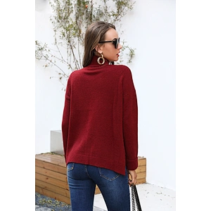 Turtleneck knitwear warm fall long sleeve teenager women stylish pullover sweaters In stock