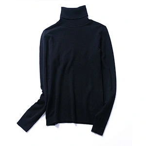 2020 New-Coming Autumn Winter Solid Turn-Down Collar Pullovers Female Thick Turtleneck Knitted High Street Women Sweater
