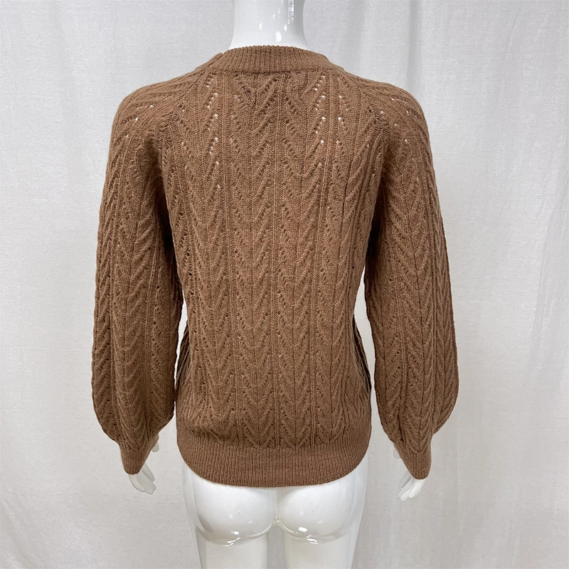 Winter hollow fashion knitted women's sweater