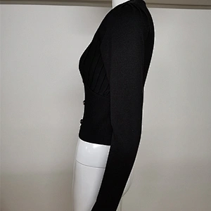Women Knit Top Womens Buttons Casual Clothing Long Sleeve Sleeved