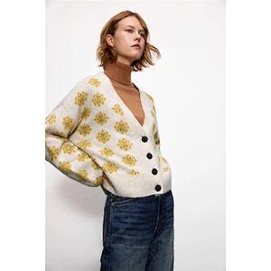 cashmere fashion  cardigan sweater women custom winter Oversized Jacquard women's sweater