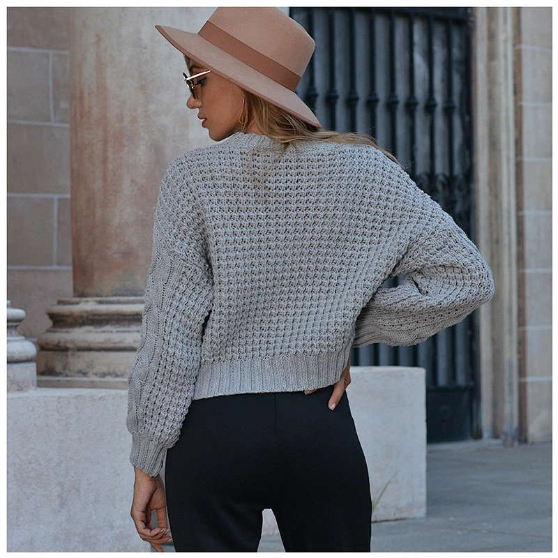 Autumn winter new ladies sweater cardigan knit V neck short women luxury casual 2021 pullover sweater korean version