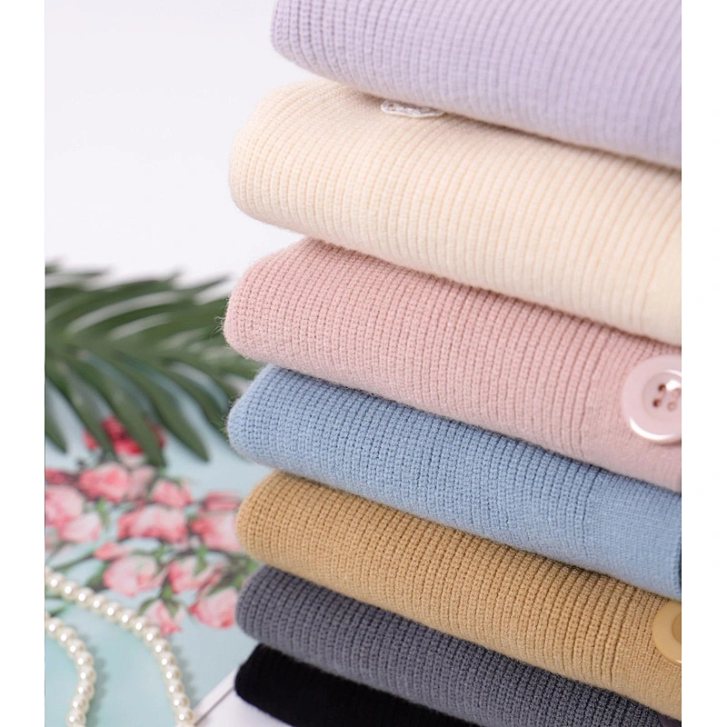 Solid color loose vintage Sweaters knit cardigans blouses turn down collar women spring autumn sweater