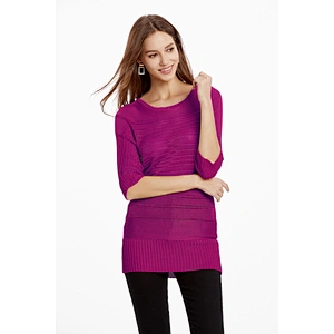 Bat sleeve knitwear solid color pullover apparel short sleeve t-shirt sweater