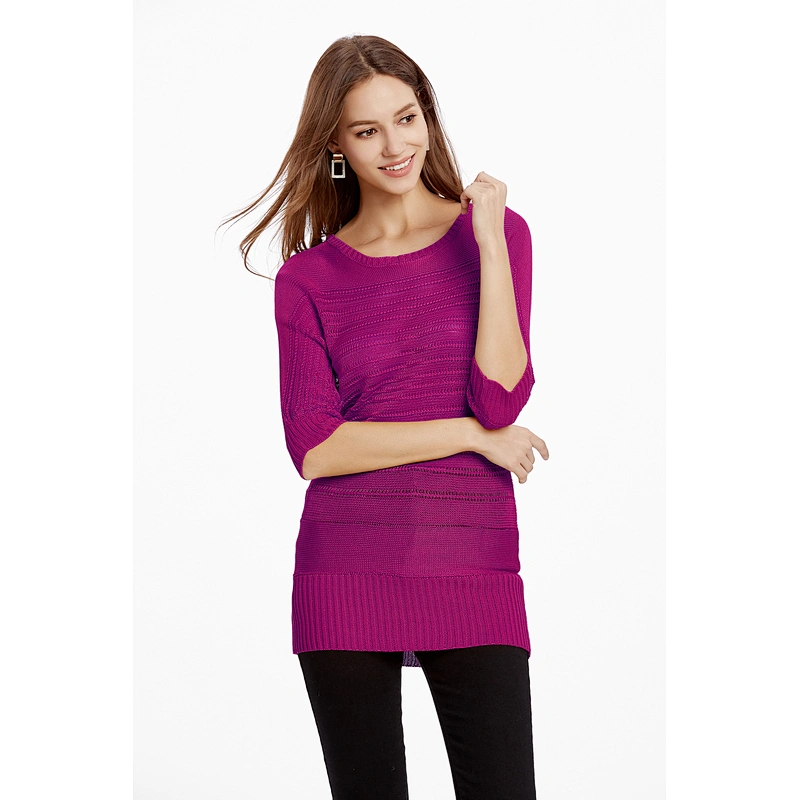 Bat sleeve knitwear solid color pullover apparel short sleeve t-shirt sweater