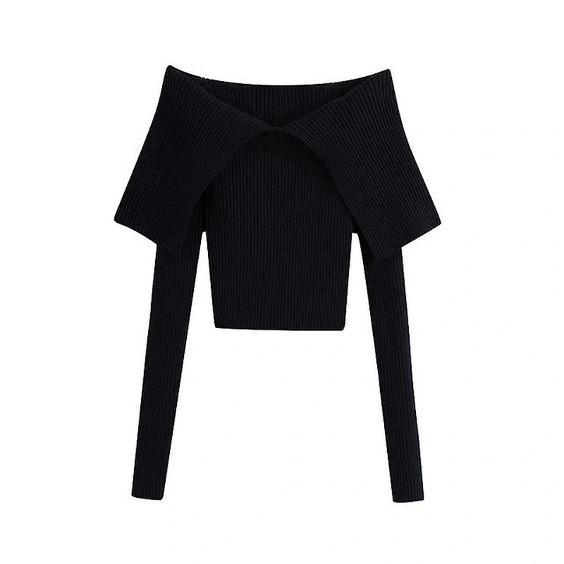 Fashion Fall Fitted Women Knitted Sweaters Female V Neck Pullovers Tops