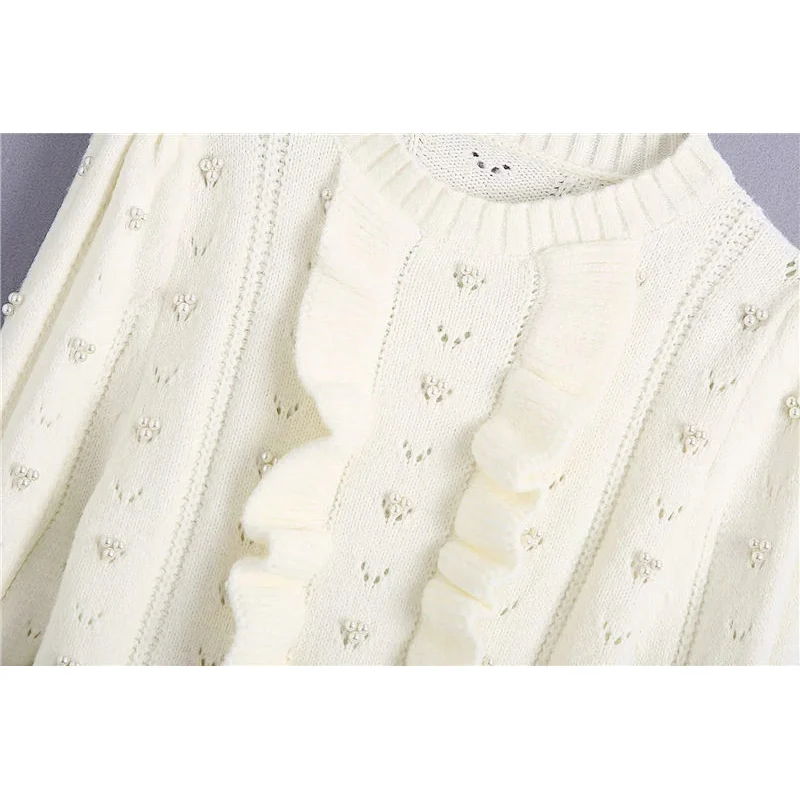 Winter Long Sleeve Knit Sweater Pullover Casual Knitwear Girl Crop Tops Blouse
