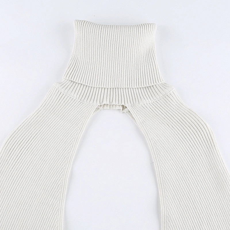New short high neck knitwear blouse korean pink outer women sweaters