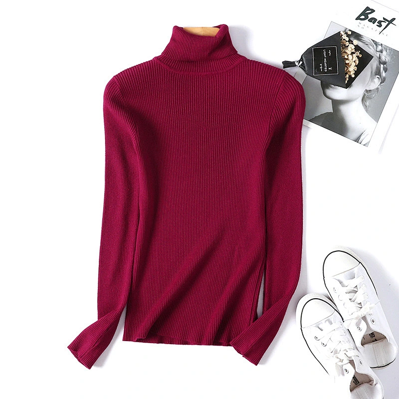 Knitting Sweater Jumper Turtleneck Tops Pullovers Casual Womens Long Sleeve Sweaters