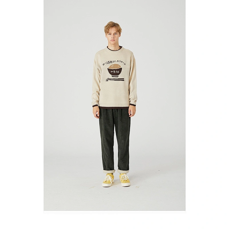 Couple clothing long sleeve casual high quality pullover sweaters for couples women and men intarsia sweater