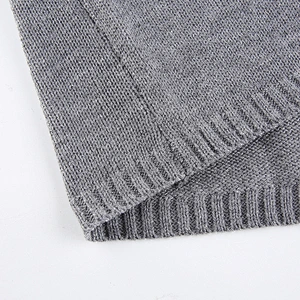 Women's classic print fringe winter sweater V-neck loose woolen ladies vest sweaters